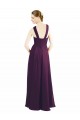 Shop Draped Long Chiffon Bridesmaid Dress with Unique Crossed Neckline Ottawa