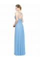 Shop Double Straps Shoulder V-Neck Sheath Chiffon Bridesmaid Dress with Keyhole Back Ottawa