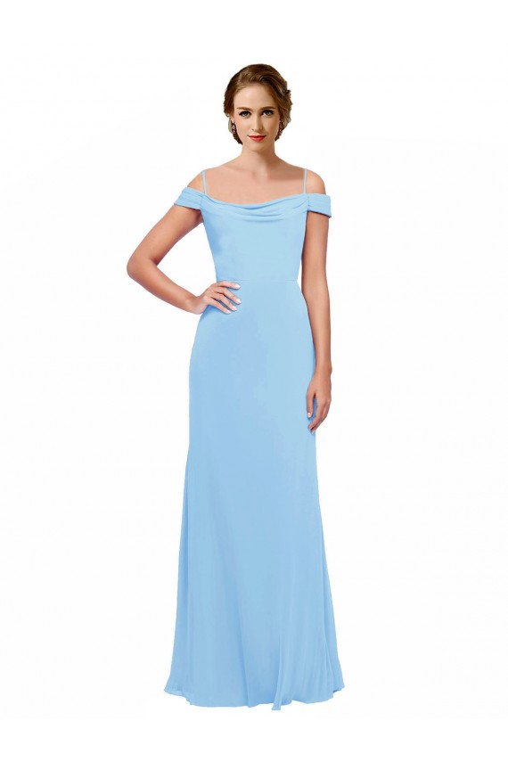 Shop Off the Shoulder Bateau Neck Chiffon Bridesmaid Dress with Straps Ottawa