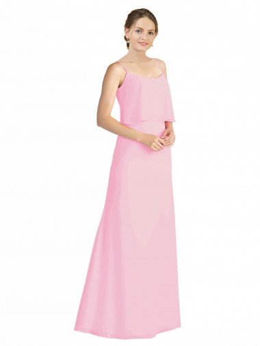 Shop Spaghetti Straps A-Line Chiffon Bridesmaid Dress Low Back Ottawa