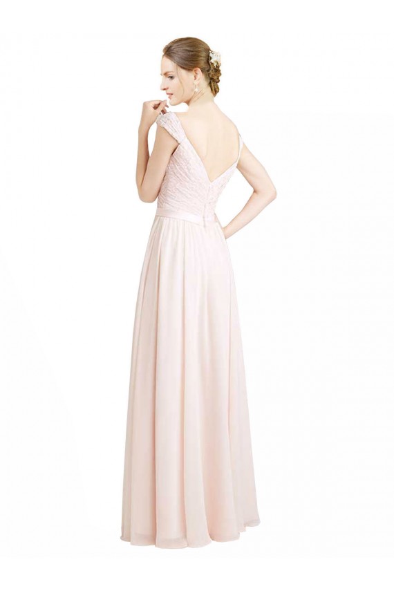 Shop Sweetheart A-Line Chiffon Bridesmaid Dress with Ruched Lace Bodice Ottawa