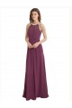 Shop High Neckline Long Chiffon Bridesmaid Dress with Beaded Trim Ottawa