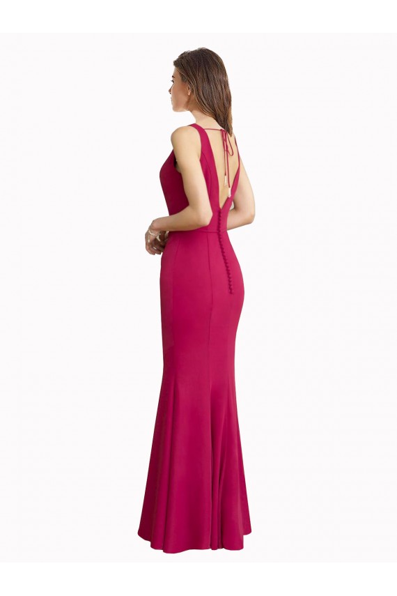 Shop V-Neck Mermaid Chiffon Bridesmaid Dress / Prom Dress with V-Back and Belt Ottawa