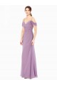 Shop Draped Off the Shoulder Sweetheart Chiffon Bridesmaid Dress with Button Back Ottawa