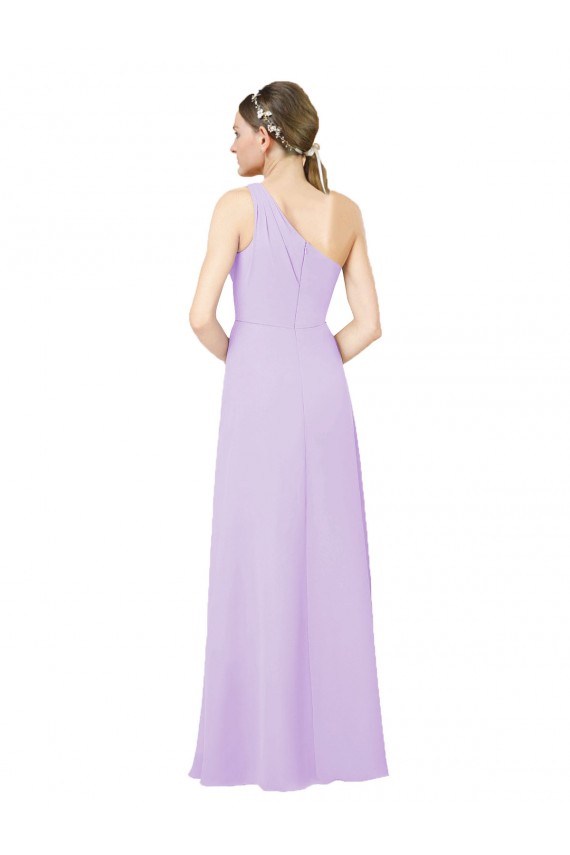 Shop Grecian Inspired Simple One Shoulder Chiffon Formal Bridesmaid Dress with Ruching Ottawa