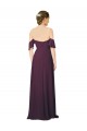 Shop Romantic Off-Shoulder Chiffon Bridesmaid Dress with Plunging V-Neck Ottawa