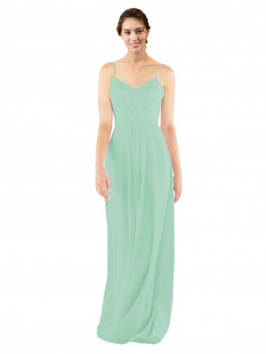 Shop Classic Long Chiffon Bridesmaid Dress with V-Neck Ottawa