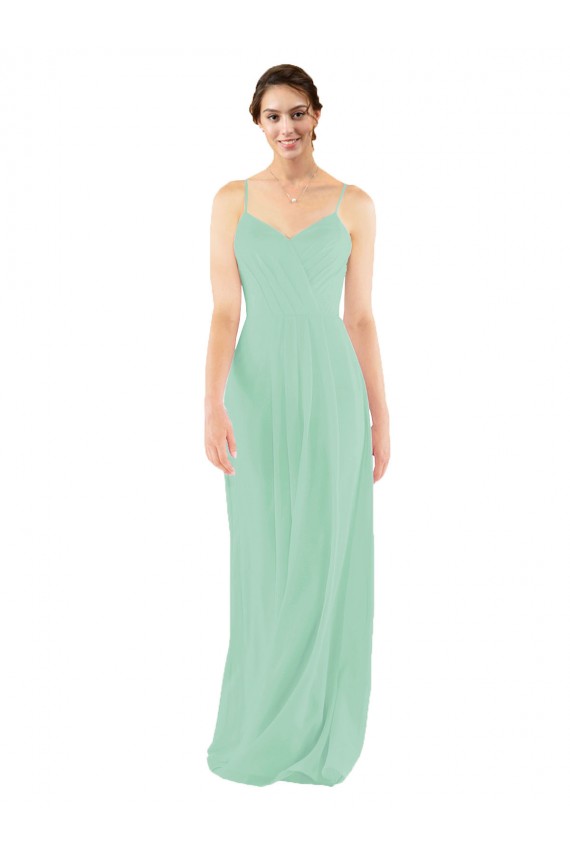 Shop Classic Long Chiffon Bridesmaid Dress with V-Neck Ottawa