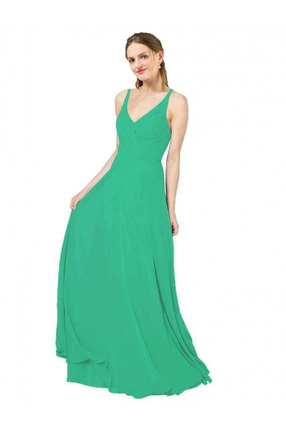 Shop Classic Chiffon Bridesmaid Dress with Lace-Up Back Ottawa