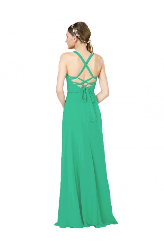 Shop Classic Chiffon Bridesmaid Dress with Lace-Up Back Ottawa