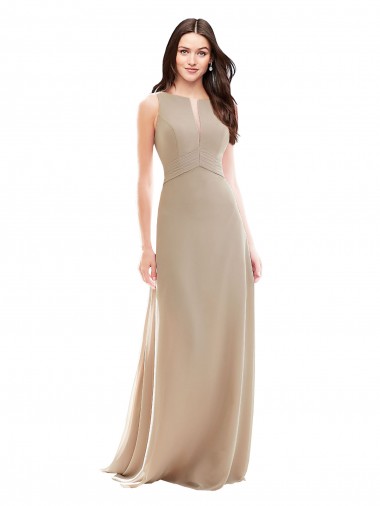 Shop Elegant Bridesmaid with High Neckline and Illusion V-Neck Ottawa
