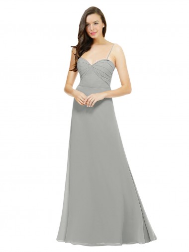 Shop Chiffon Bridesmaid Dress with Sweetheart Neckline and Adjustable Straps Ottawa