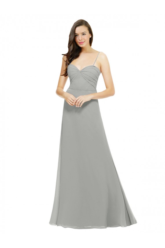 Shop Chiffon Bridesmaid Dress with Sweetheart Neckline and Adjustable Straps Ottawa