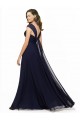 Shop Chiffon Bridesmaid Dress with Rouched Draped Bodice and Watteau Back Ottawa