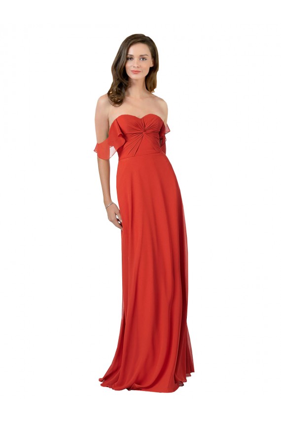 Shop Chiffon A-Line Bridesmaid Dress with Ruched Bodice Ottawa