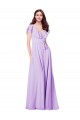 Shop Flutter Sleeves V-Neck Chiffon Bridesmaid Dress Ottawa