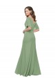 Shop Chiffon V-Neckline Wrap Bridesmaids Dress With Double Flutter Sleeve Ottawa