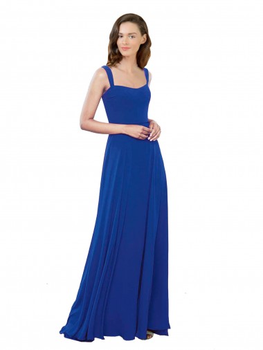 Shop Square Neck A-Line Long Floor Length Chiffon Bridesmaid Dress Ottawa