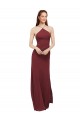 Shop High Halter Neck Long Chiffon Bridesmaid Dress with Low Scoop Back Ottawa