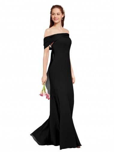 Shop Fit and Flare Long Chiffon Bridesmaid Dress / Prom Dress with Sash and Open Back Ottawa