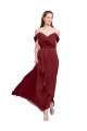 Shop Grecian Inspired Draped Off the Shoulder Long Chiffon Bridesmaid Dress Ottawa