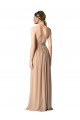 Shop Halter V-Neck A-Line Chiffon Bridesmaid Dress with Shirred Skirt Ottawa