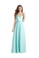 Shop Long V-Neck Chiffon Bridesmaid Dress with Satin Bodice Ottawa