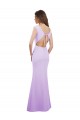 Shop Chiffon Column Bridesmaid Dress with High Round Neckline and Cap Sleeves Ottawa