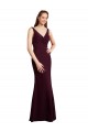 Shop Floor Length Fluted Chiffon Dress with Draped Bodice and V-Neckline Ottawa