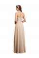 Shop Draped Halter Neck Long Chiffon Bridesmaid Dress with Tie Back Ottawa