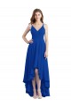 Shop Draped High Low Chiffon Bridesmaid Dress with Cross Over Bodice Ottawa