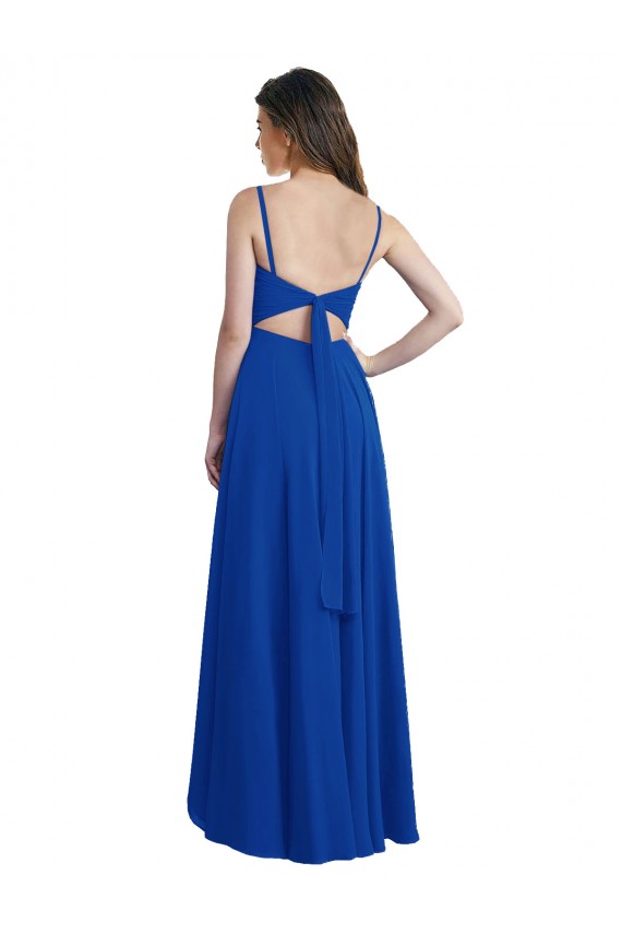 Shop Draped High Low Chiffon Bridesmaid Dress with Cross Over Bodice Ottawa