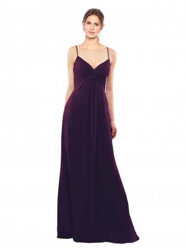 Shop Floor Length A-Line Chiffon Bridesmaid Dress with Criss Cross Back Ottawa