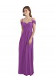 Shop Cold Shoulder Long Chiffon Bridesmaid Dress with Ruching Details Ottawa