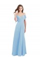 Shop Cold Shoulde Chiffon Bridesmaid Dress with Wrap Bodice Ottawa