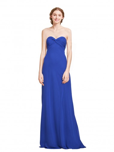 Shop Sweetheart Neckline Chiffon Ruched Bodice Tie Back Bridesmaid Dress Ottawa