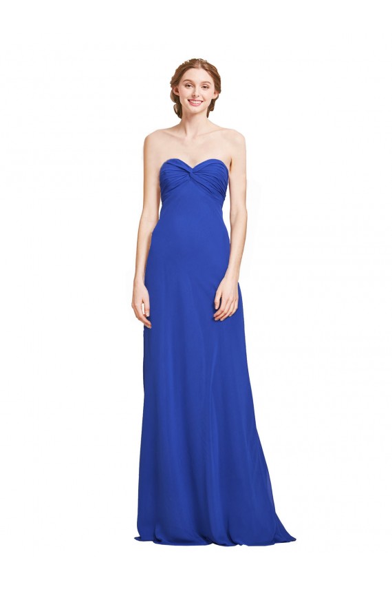 Shop Sweetheart Neckline Chiffon Ruched Bodice Tie Back Bridesmaid Dress Ottawa