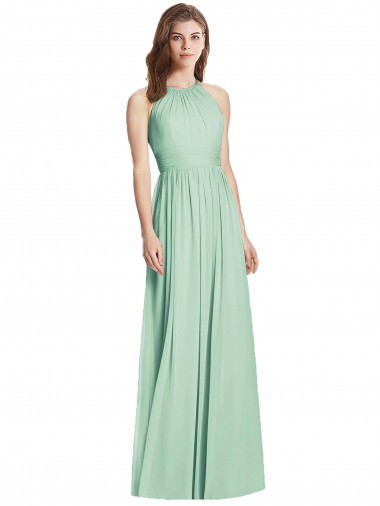Shop Cutout Open Back Shirred Halter Maxi Bridesmaid Dress Ottawa