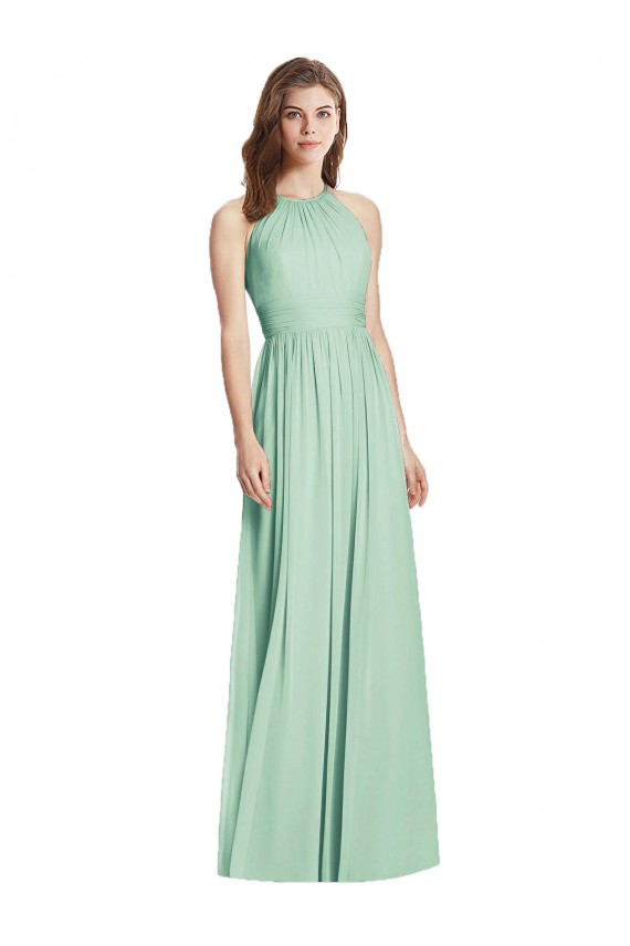 Shop Cutout Open Back Shirred Halter Maxi Bridesmaid Dress Ottawa