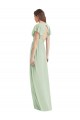 Shop Flutter Sleeves Draped Wrap V-Neck Chiffon Bridesmaid Dress Ottawa