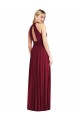 Shop High-Neck Open Back Shirred Halter Maxi Bridesmaid Dress Ottawa