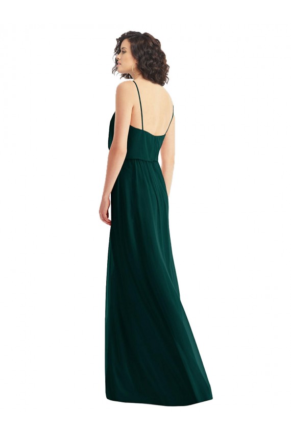 Shop V-Neck Blouson Bodice Chiffon Maxi Bridesmaid Dress Ottawa