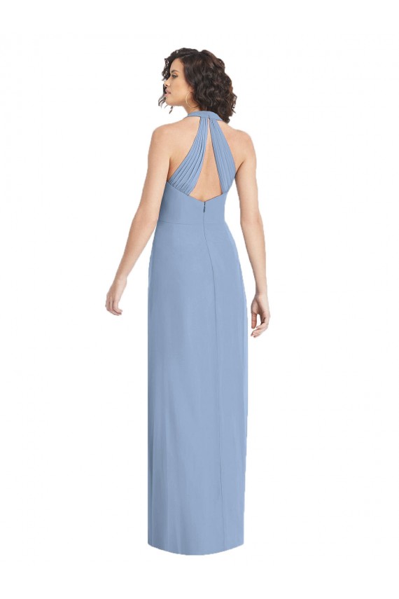 Shop V-Neck Halter Back Straps Chiffon Formal Bridesmaid Dress Ottawa