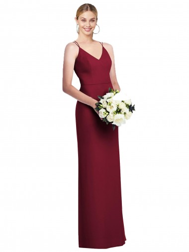 Shop Full Length Draped Blouson Back Chiffon Maxi Bridesmaid Dress Ottawa