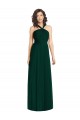 Shop Draped Halter Neck Long Chiffon Bridesmaid Dress with Low Back Ottawa