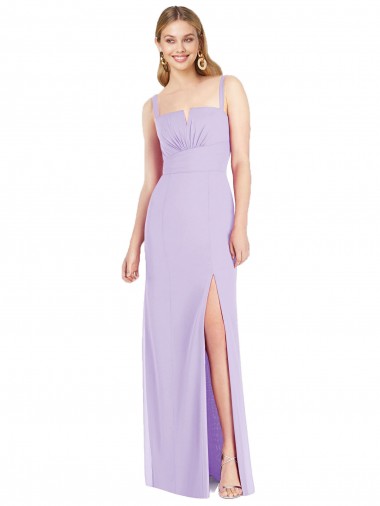 Shop Spaghetti Straps Mermaid Chiffon Bridesmaid Dress with Side Front Slit Ottawa