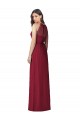 Shop Halter Neck Full-Length Shirred Chiffon Bridesmaid Dress Ottawa