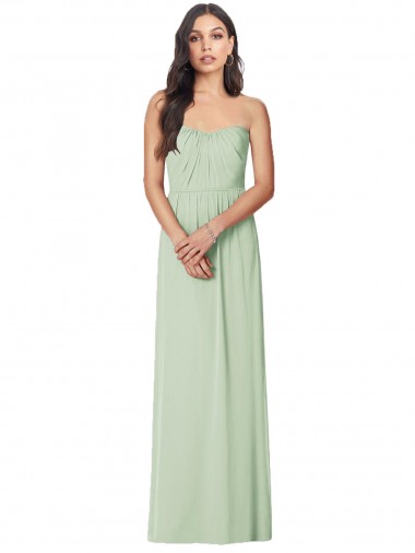 Shop Strapless Sweetheart All-Over Shirring Chiffon Bridesmaid Dress Ottawa