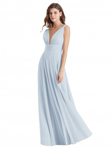 Shop Plunge Deep V-Neckline Low Back Chiffon Bridesmaid Ress Ottawa