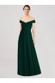 Shop Full length Off the Shoulder Chiffon Bridesmaid Dress Ottawa